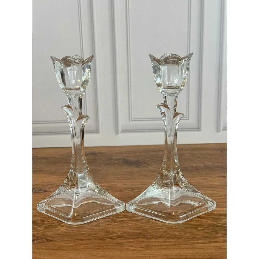 Vintage Pair Crystal‎ Tulip 8